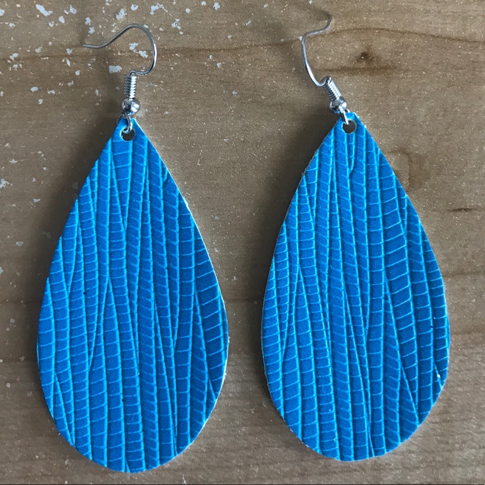 Faux leather textured earrings